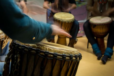 Atelier de percussion à l'Espace Social et Culturel de Die